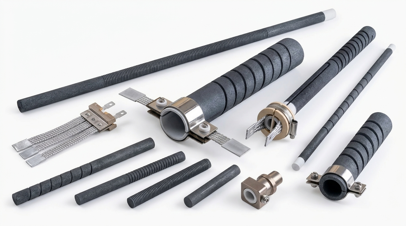 SiC heating elements for sintering furnaces